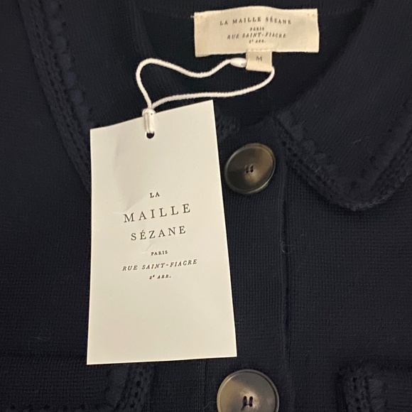 Sezane 'Betty' Cardigan in Navy Crochet **BNWT** - Picture 6 of 7